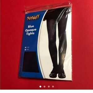 Blue opaque tights. 💙💙